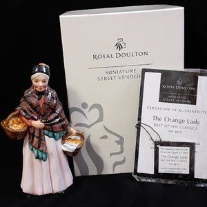 Royal Doulton "Orange Lady" Vintage Home/Office Collectible Statue Figurine